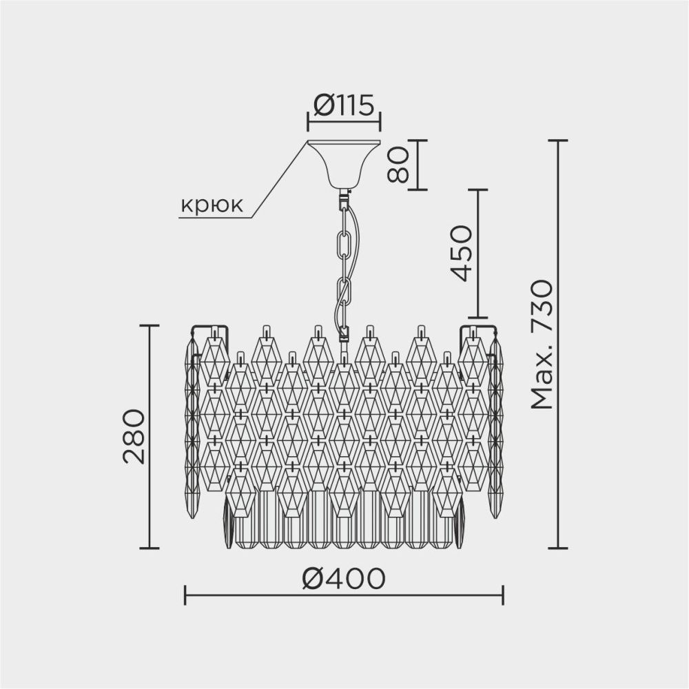 Подвесная люстра MODELUX ML.6938.400 GD