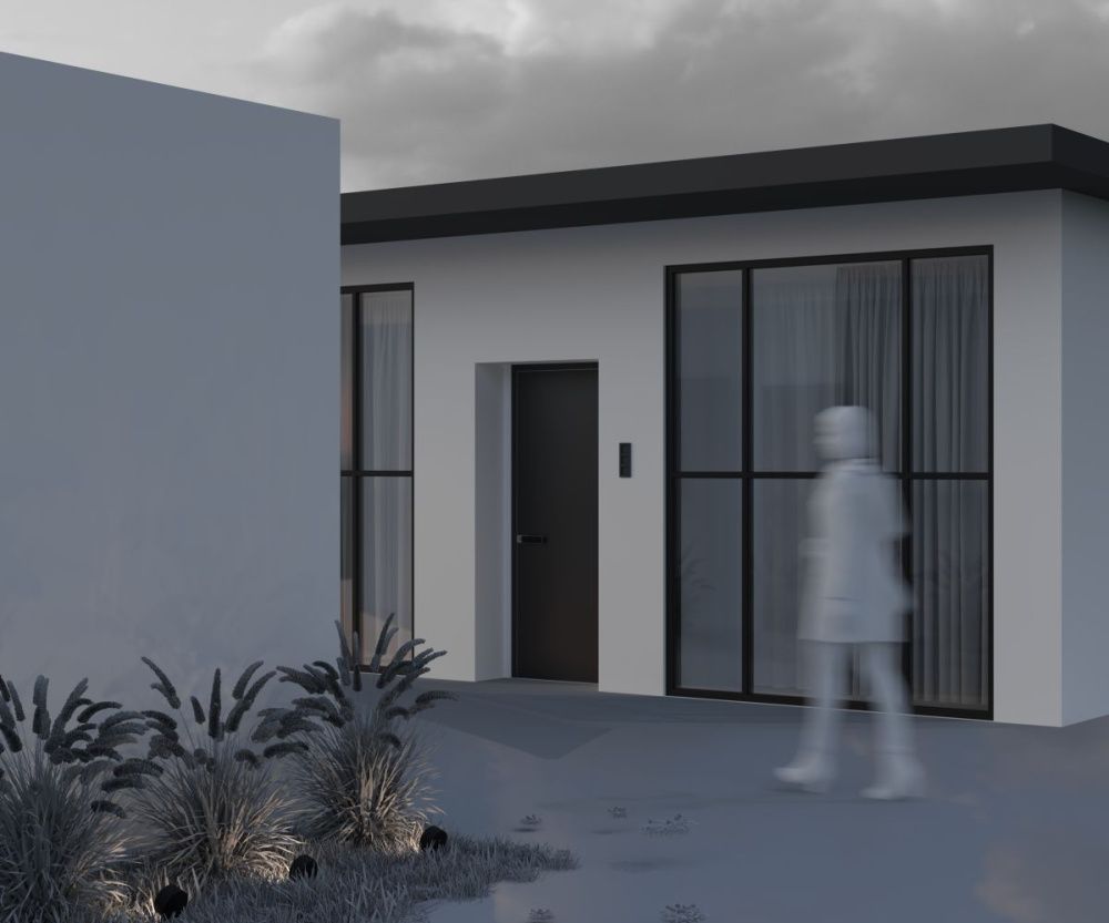 Грунтовый светильник 36 см, 25W, 3000K, Maytoni Core O495FL-L25B3K, черный