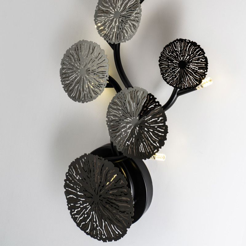 Настенный светильник 60*30 см, 5xG4 MODESTYLE MS.1502.05 BK черный