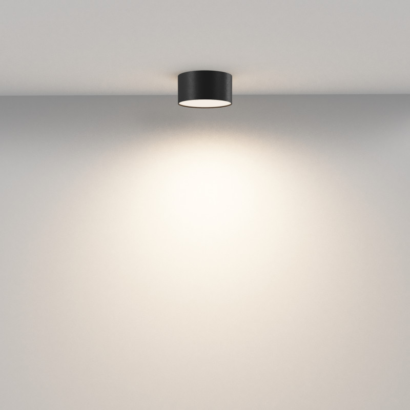 Накладной светильник 12*12*6 см, LED, 12W, 3000К, Maytoni Technical Zon C032CL-12W3K-RD-B черный