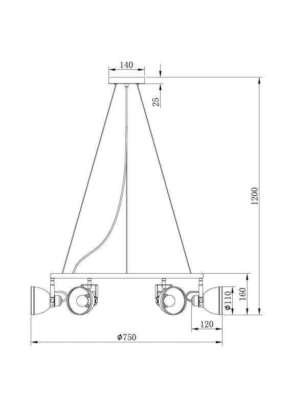 Подвесная люстра Freya Roslyn FR4003PL-06W, диаметр 75 см, белый