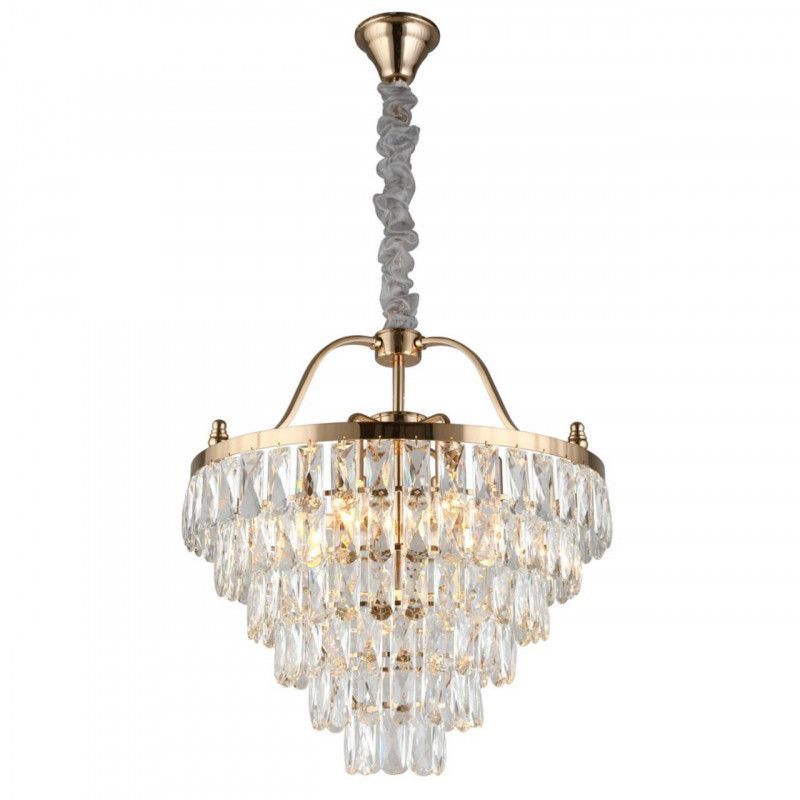 Каскадная люстра 52*80-160 см, 7*E14, 40W, Aployt Gerta APL.725.13.07, золотой