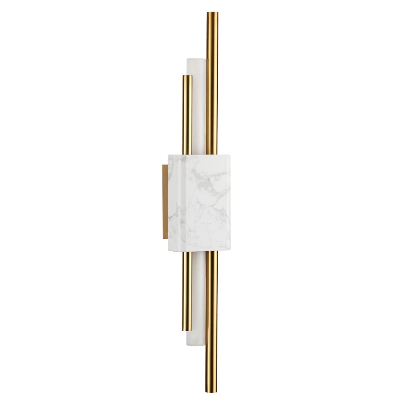 Светодиодный светильник 60 см, 10W, 3000K, Odeon Light MARMI 4359/10WL, золото-белый мрамор