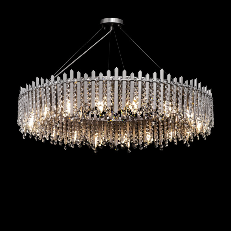 Подвесная люстра Maytoni Rocio MOD036PL-18N, диаметр 91 см, никель