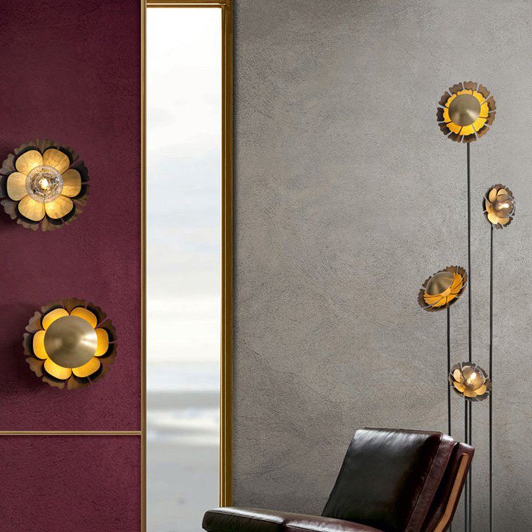 Торшер CAMELLIA FL Латунь 28*28*170 см, 4*G9*40W, ImperiumLoft CAMELLIA-FL01, Латунь
