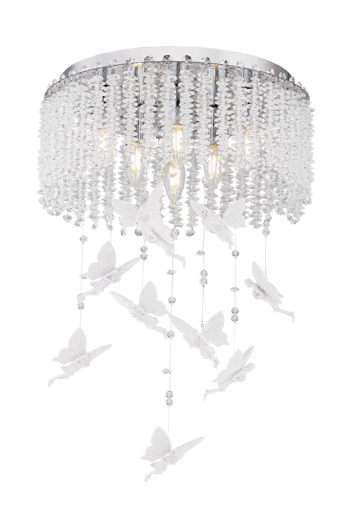 Люстра 400*650, 6*E14, 40W NewRgy Cristallo 5646R/6A CHROME+CLEAR6, Хром+Прозрачный