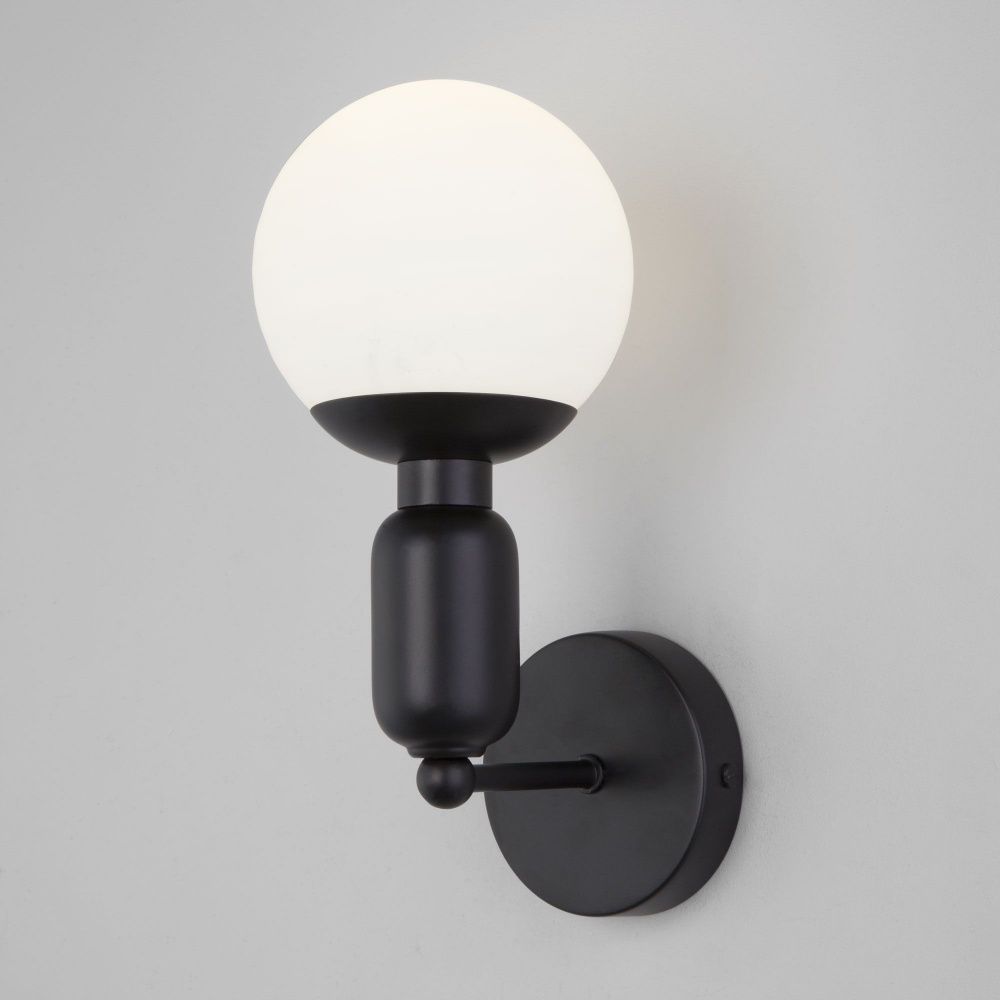 Настенный светильник со стеклянным плафоном 13 см Eurosvet Bubble 50251/1 черный