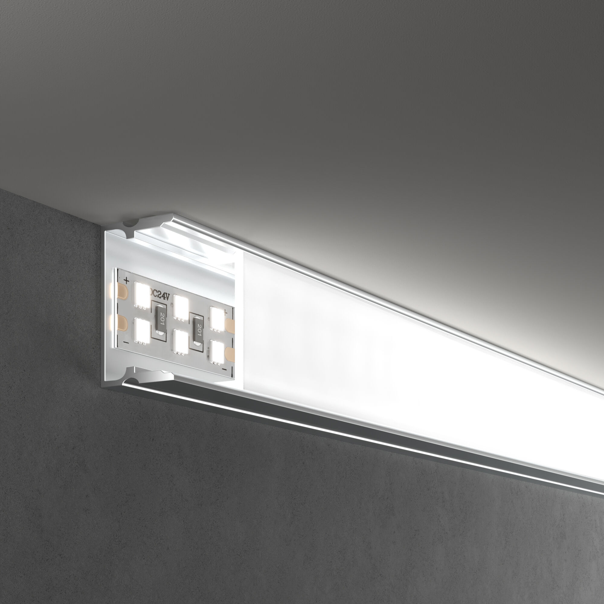 Накладной алюминивый профиль для трехрядной LED ленты (под ленту до 18,5mm) LL-2-ALP018 LL-2-ALP018 Elektrostandard