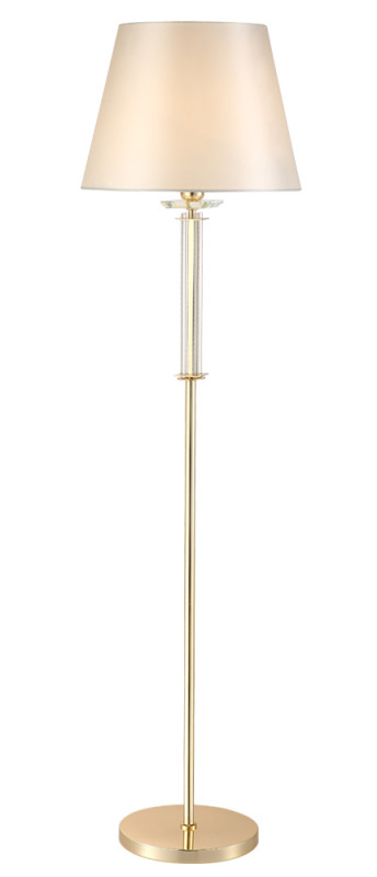 Торшер 38 см, Crystal Lux NICOLAS PT1 GOLD/WHITE золото/прозрачный