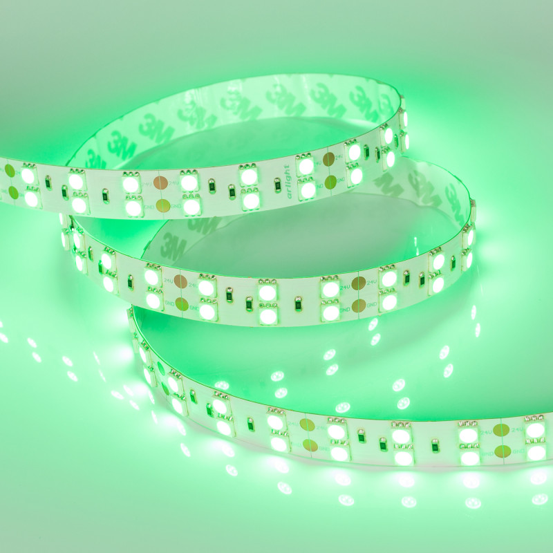 Лента RT 2-5000 24V Green 2x2 (5060, 600 LED, LUX) (Arlight, 28.8 Вт/м, IP20) 011262. Цена указана за 5 метров. Продается кратно 5 метрам.