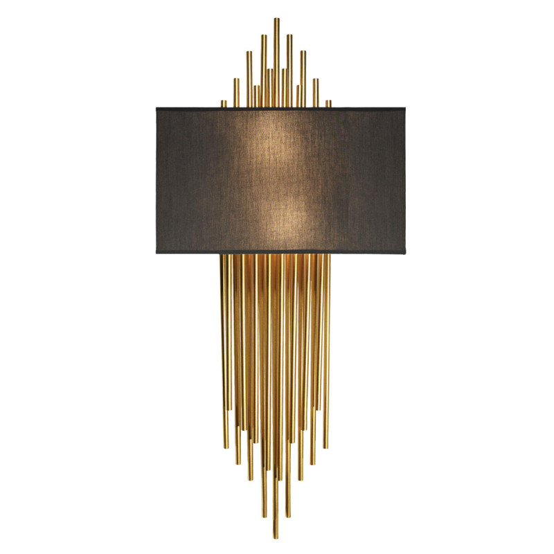 Бра *40 см, 2*E27*40W, Loft It 10107 Black Elegio, Золото