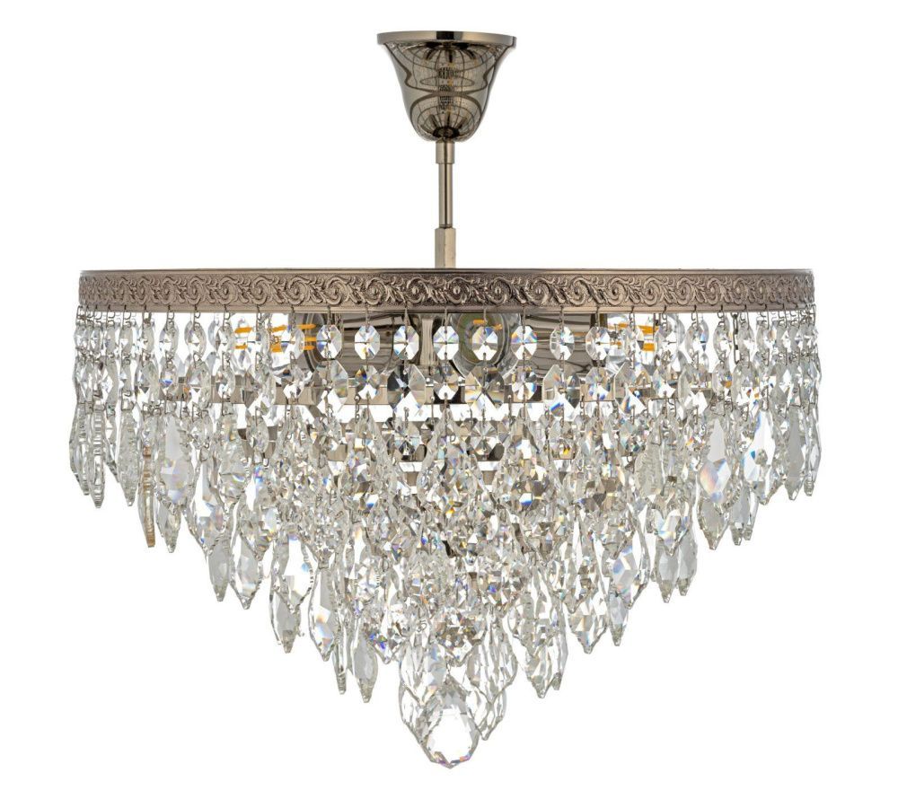 Люстра потолочная *46*25 см, 6*E27*60W, Arti Lampadari Castellana Nickel Castellana E 1.3.46.602 N, Матовый никель