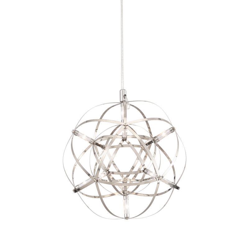 Подвесной светодиодный светильник 25 см Freya Amber FR5099PL-L6CH, 8W LED, 3000K, хром