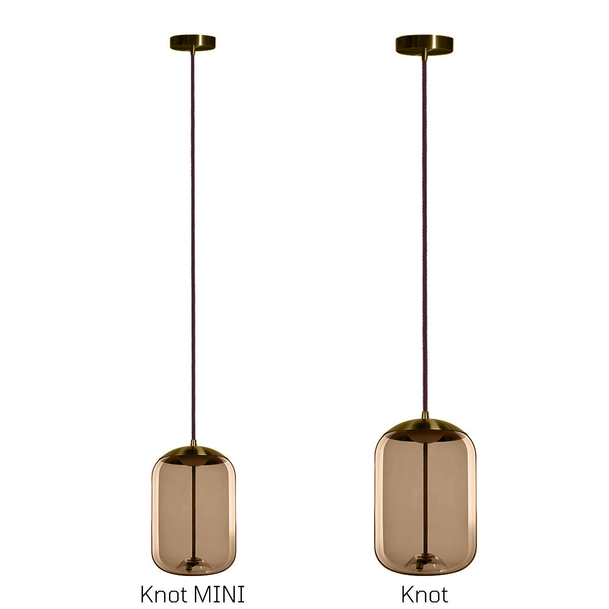 Подвесной светильник 12*22 см, 1*LED*5W LOFT IT Knot 8135-C mini латунь