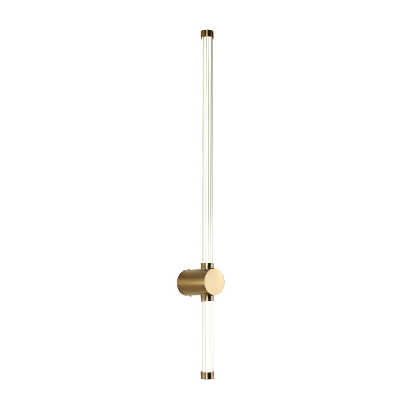 Бра Favourite Lignum 3057-2W, D100*W60*H800, золота, белый плафон цилиндрической формы из акрила