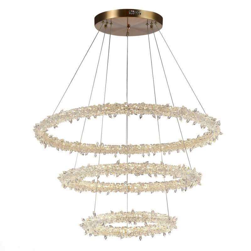 Люстра подвесная 80 см, 160W 3000 - 6500K ST LUCE Lucchero SL6105.203.03 Золотистый