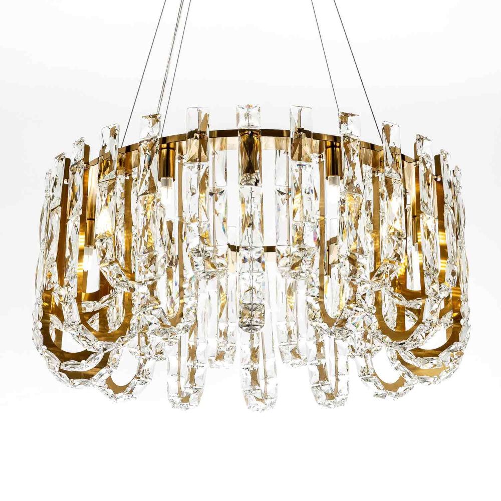 Подвесная люстра 60*80-140 см, 14*G9, 25 м2 MODELUX ML.6621.14 BS латунь