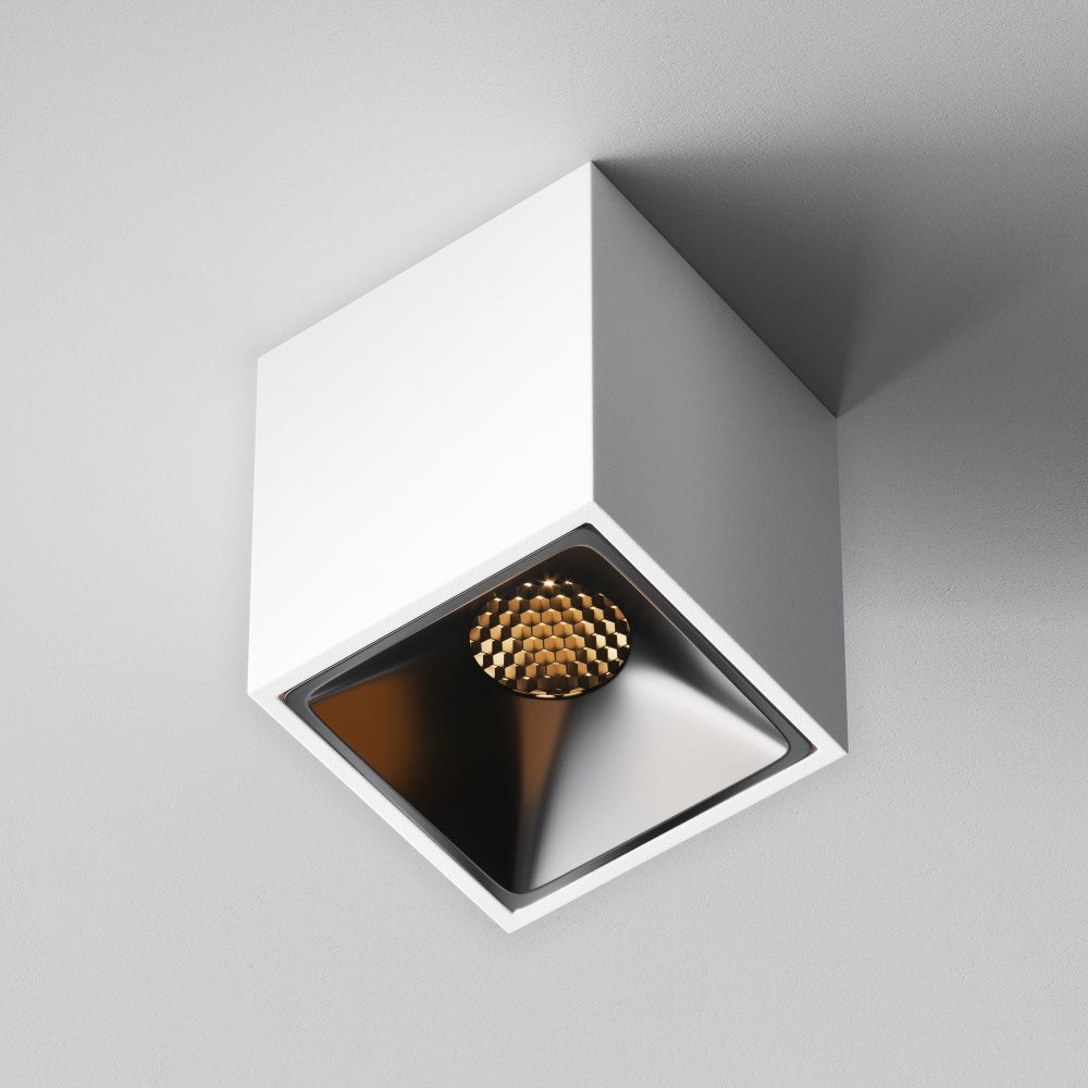 Потолочный светильник 6*8 см, *LED*8W, 2700K, Maytoni Alfa LED C065CL-8W2.7K-SQ-WB, Белый