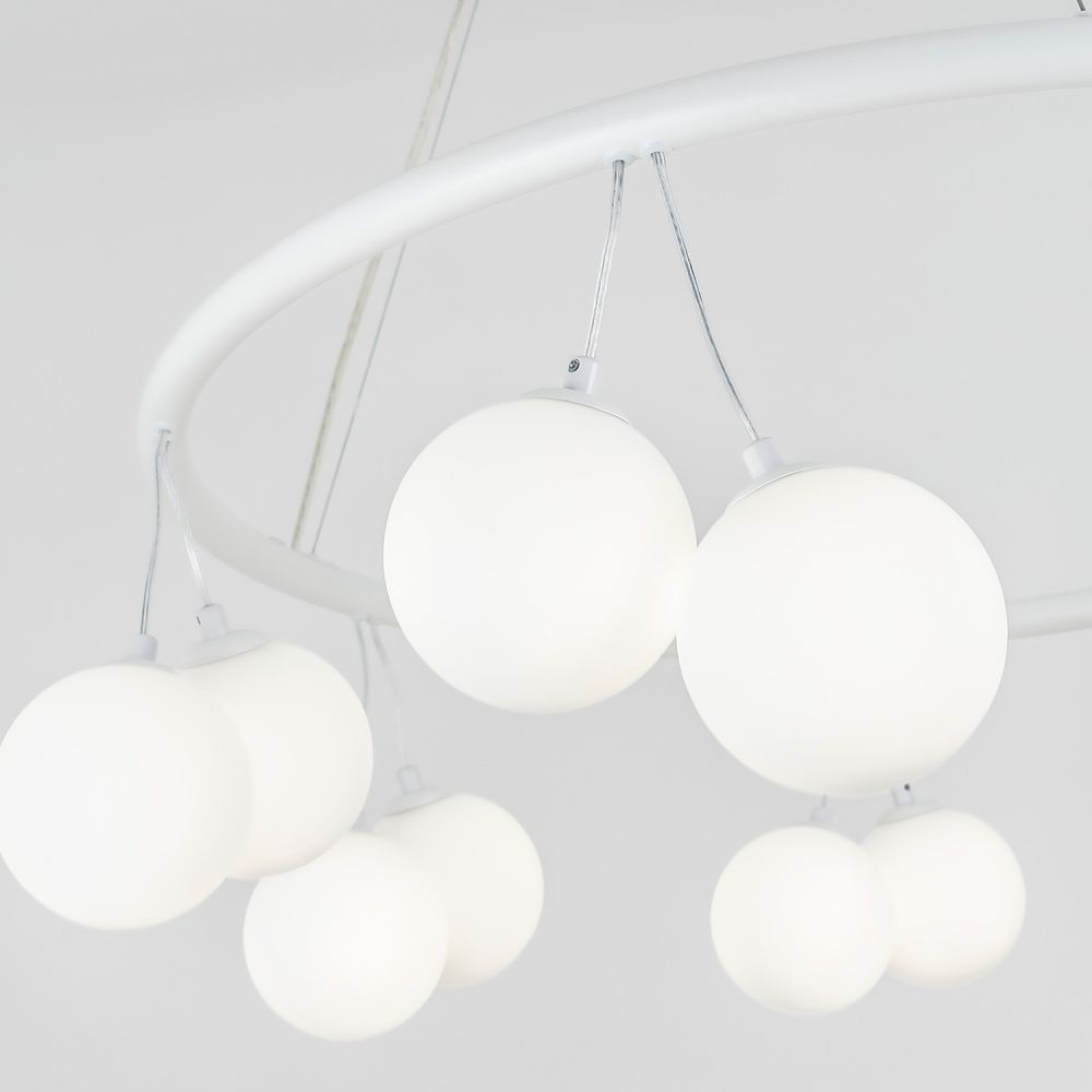 Подвесной светильник 80*70/150 см, 14*G9  MODESTYLE MS.6120.14 WH белый