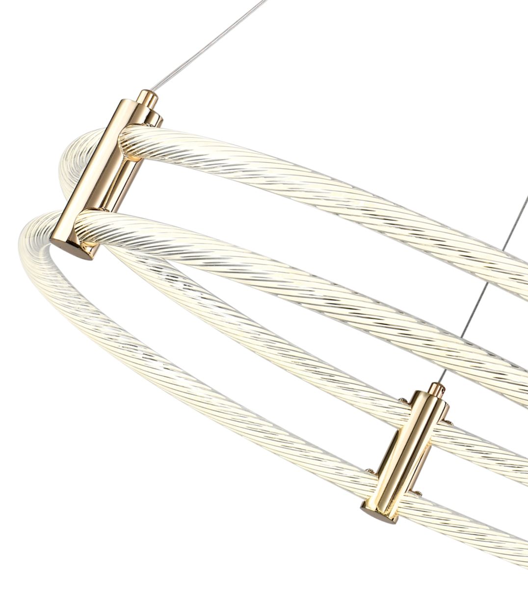Светильник подвесной 60 см, LED 116W 4000K золото Zortes Ringer ZRS.57792.116