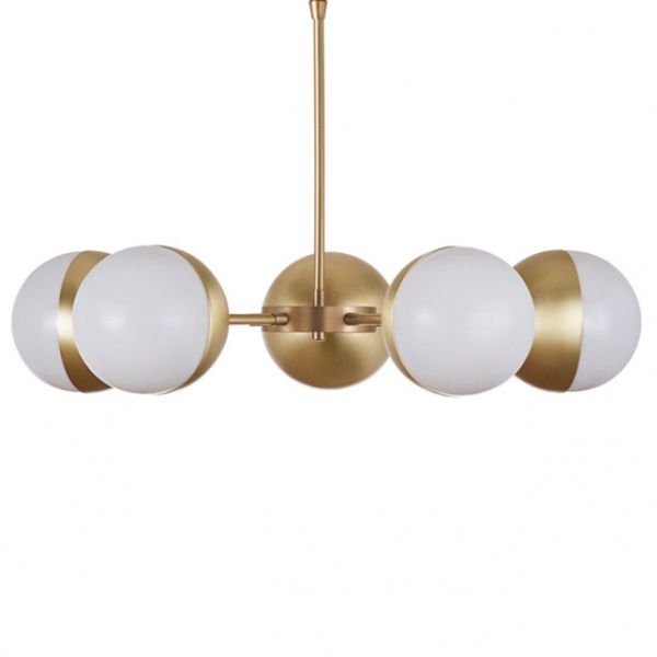 Подвесной светильник Copper Light Chandelier 5 60*60*15 см, 5*G9*40W, ImperiumLoft 40.1494, Латунь