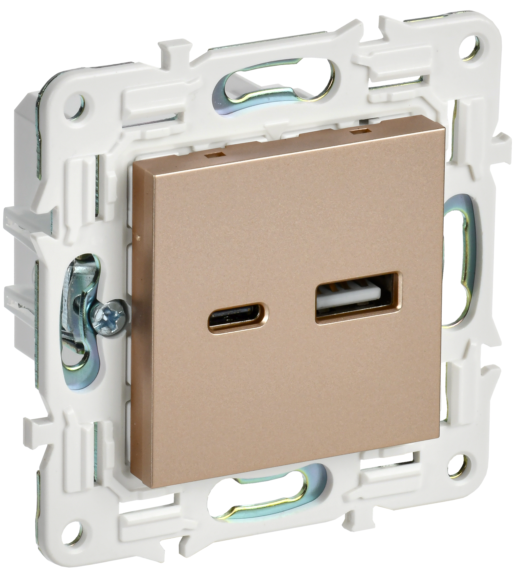 SKANDY Розетка USB A+C 3,1А SK-R14Sa песоч. IEK, SK-U22-D31-K98
