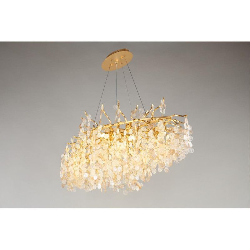 Подвесная люстра 120*60*70-160 см, 12*G9, 5W, Aployt AURORA APL.845.03.12, золотой