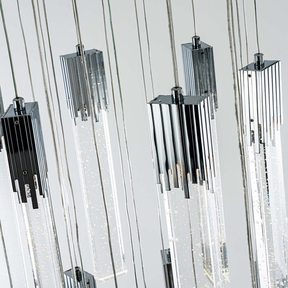 Подвесная люстра 60 см, 160W, 4000К MODELUX ML.88992.26 CR хром