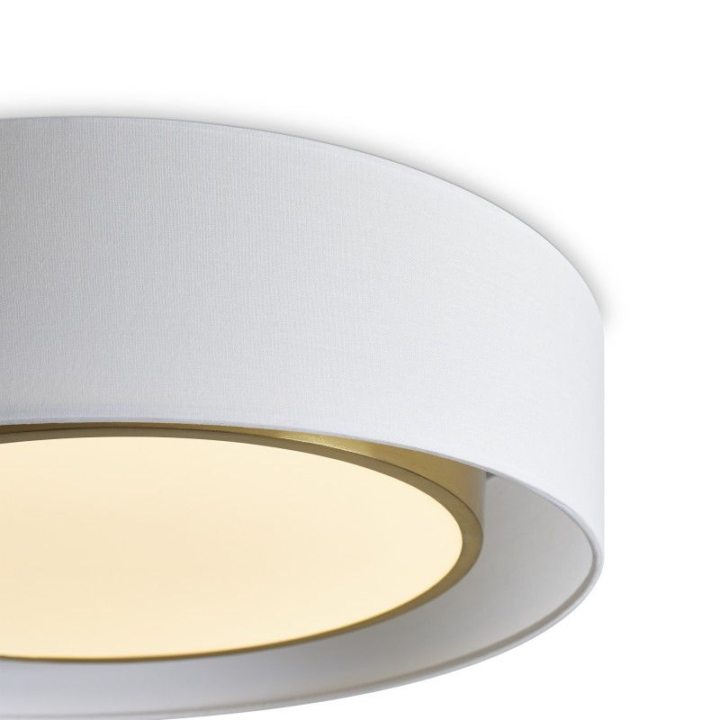 Накладной светильник с диммером 40*40*10 см, LED*25W, 3000K, Freya Cozy FR6170CL-L52BS, латунный