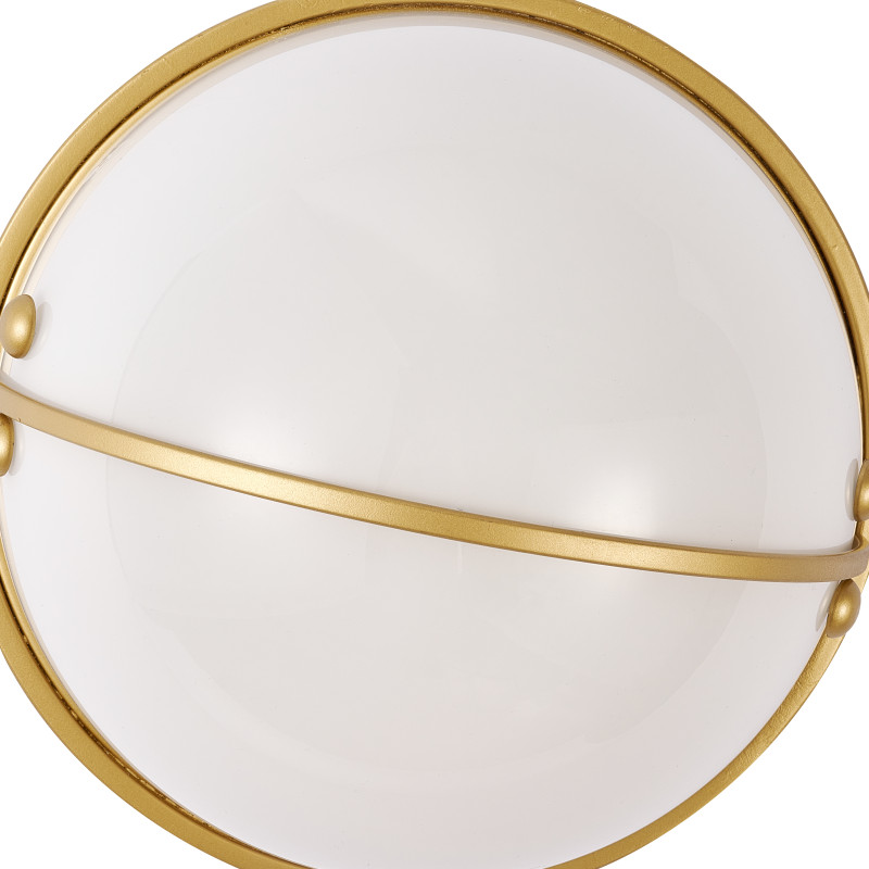 Бра Favourite Radius 2935-2W, D110*W215*H215, каркас золотого цвета, плафон из стекла цвета опала