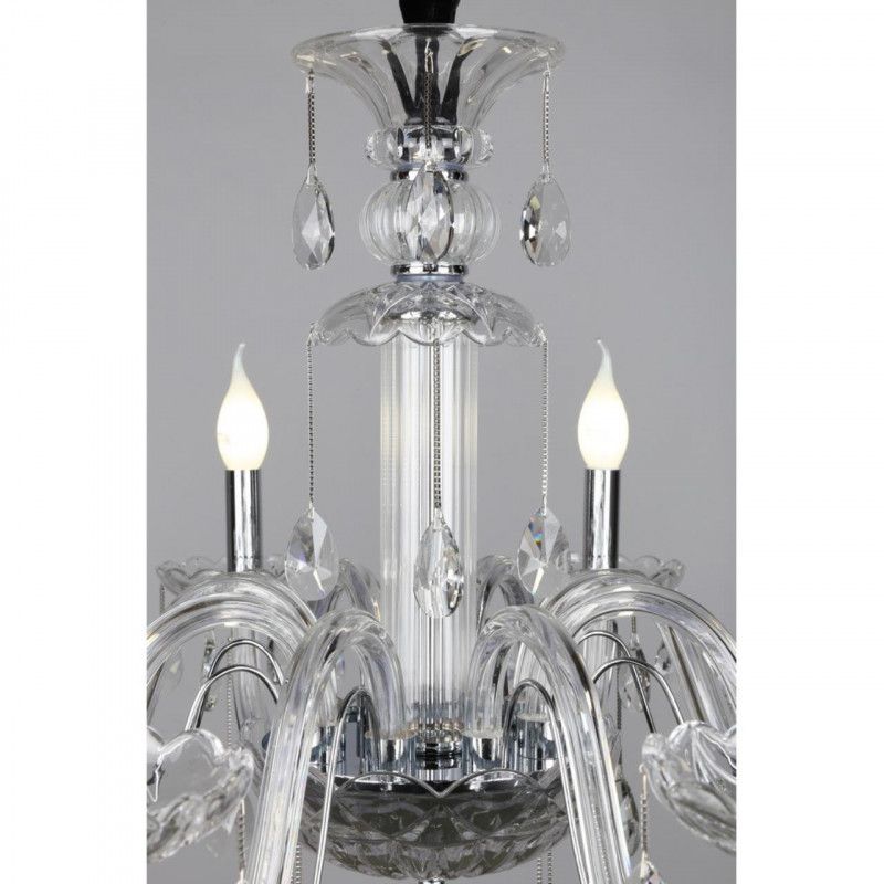 Подвесная люстра 62*80-130 см, 8*E14, 40W, Omnilux Omnilux 702 OML-70203-08, хром