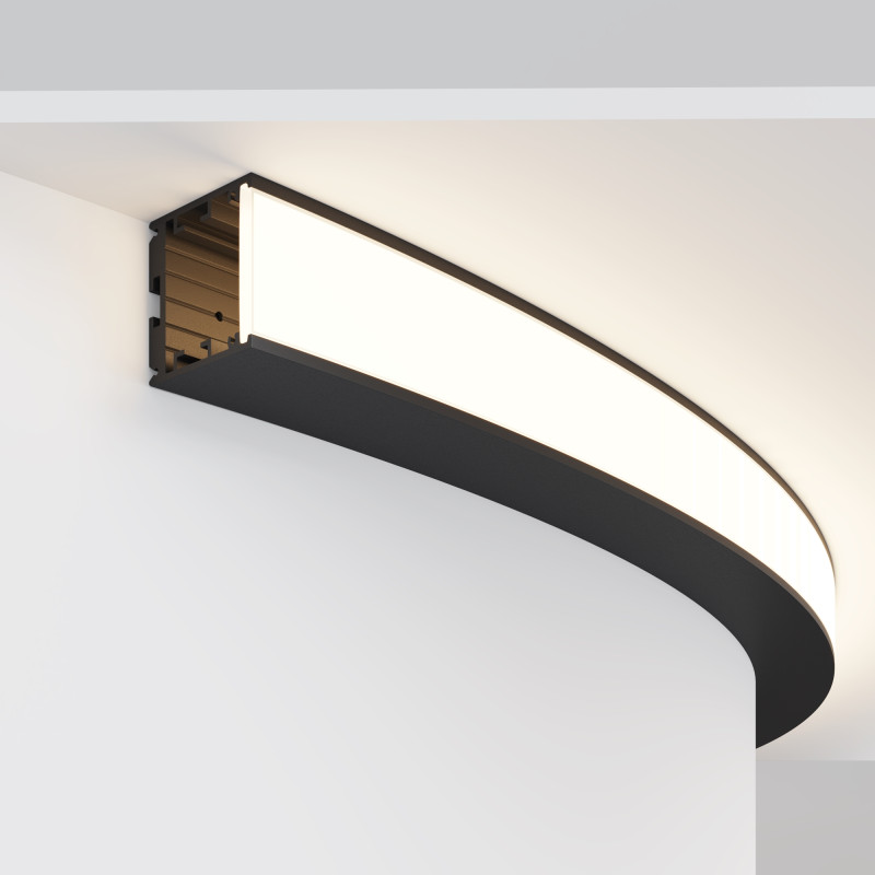 Радиусный профиль ALM-3535R-B-EX-90°-1.5M 3,5*3,5*118,75 см, Maytoni Led Strip черный