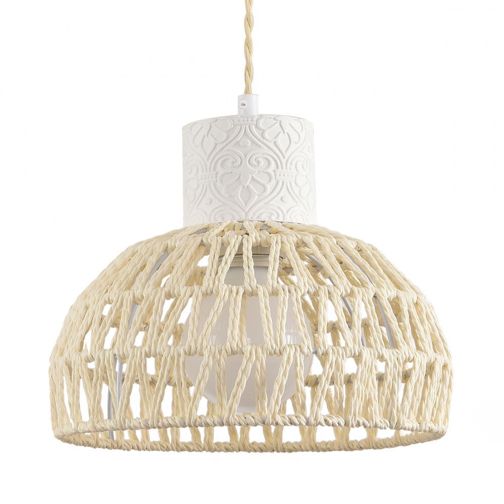 Светильник 24 см, Lumion 8368/1A, белый-джут