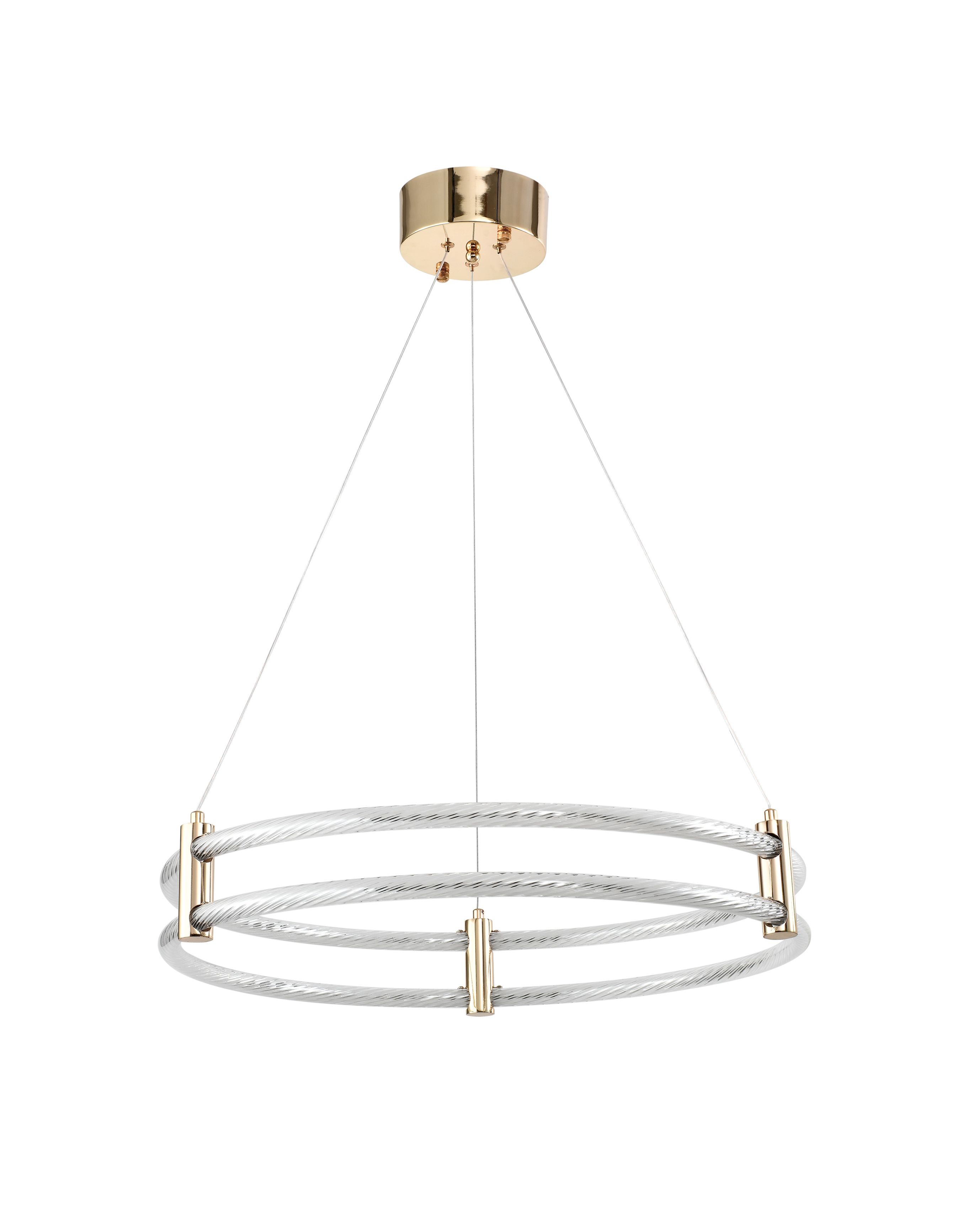 Светильник подвесной 60 см, LED 116W 4000K золото Zortes Ringer ZRS.57792.116