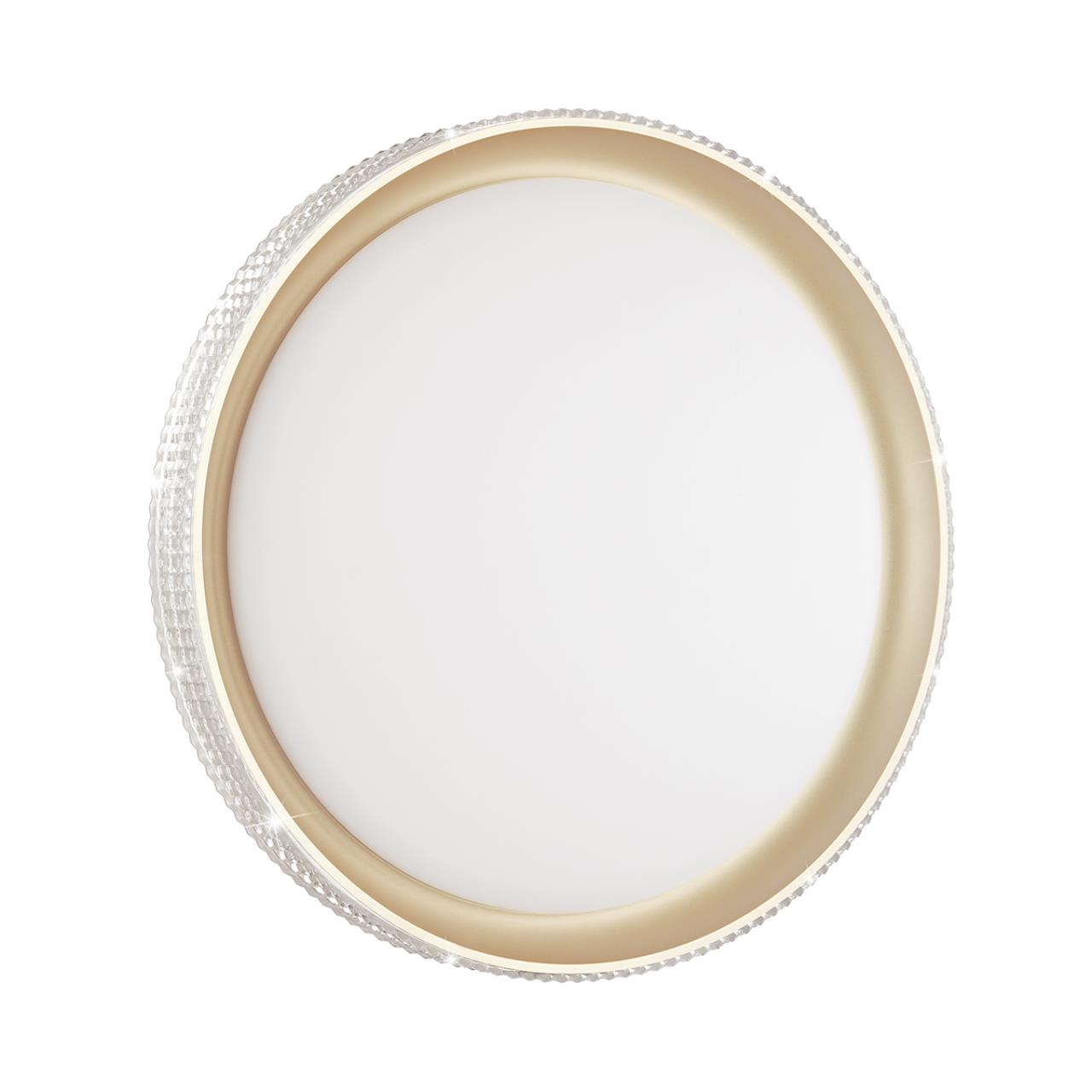 Cветильник 39,5*7,2 см, LED 48W, 3000-6000 К, IP43, белый/золотистый, пластик Sonex Shiny, 3054/DL
