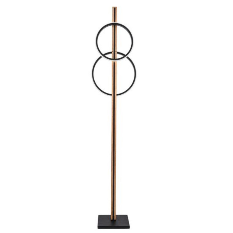 Торшер 140 см, 24W, 3000K, Arte Lamp FLUIDO A3913PN-24BK, черный-дерево