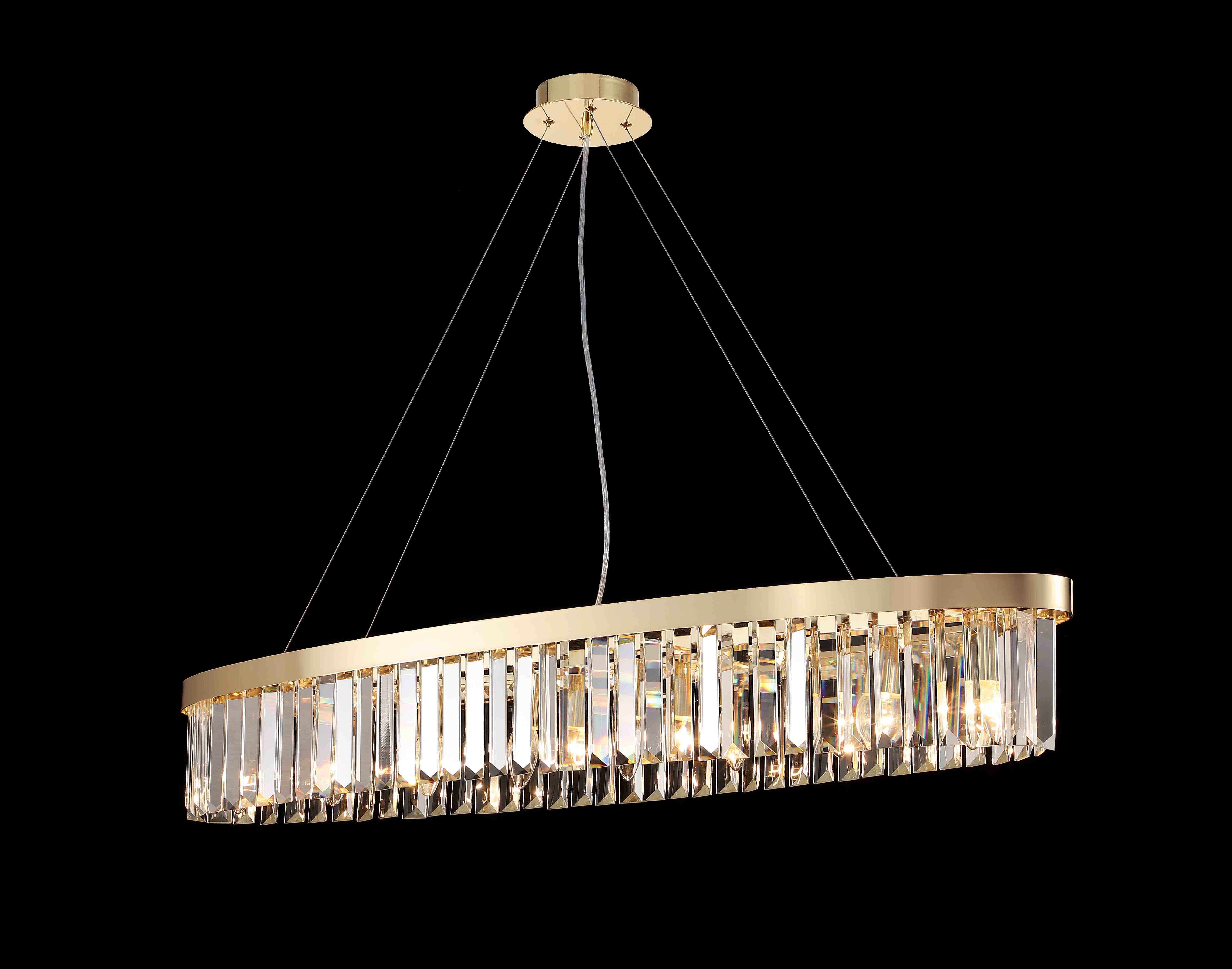 Люстра 1200*250*170, 8*E14, 40W NewRgy Cristallo G15-L1200*W250*H170 BRONZE, Бронза
