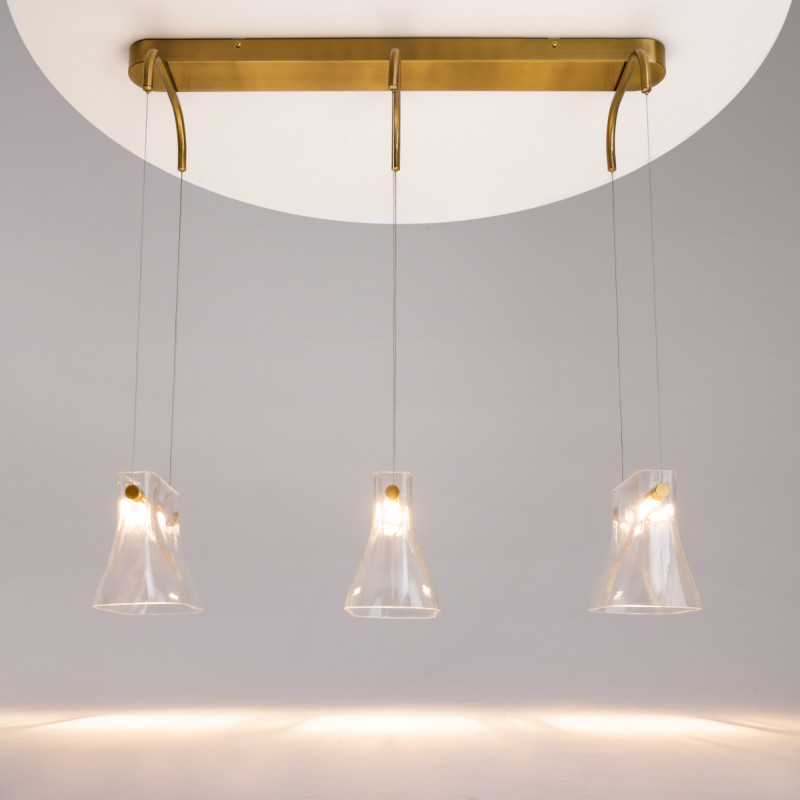 Подвесной светильник 23*81*320,5 см, LED 20W 3000K Maytoni Modern Cabaret MOD170PL-L24BS3K латунь