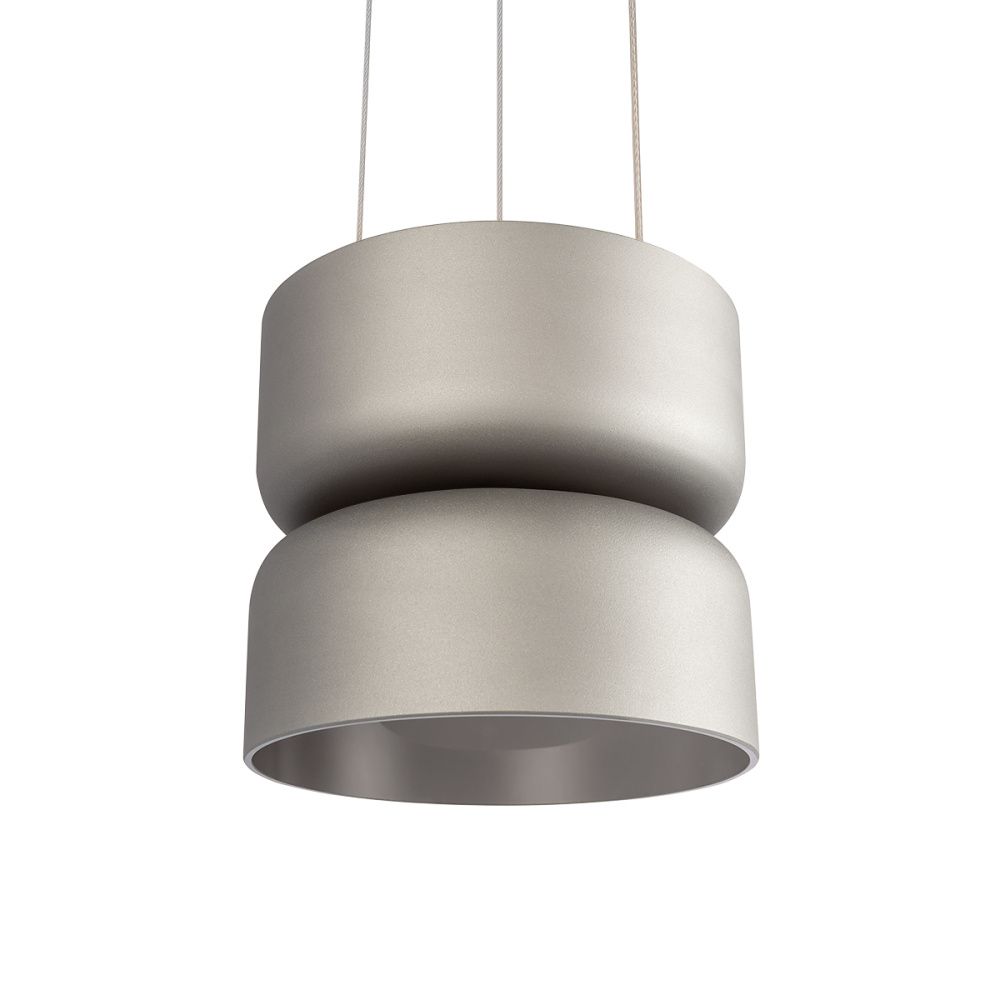 Подвесной светильник 17 см, 12W, 3000K, LOFT IT Totem 10466/2P Smoke matte, белый-дымчатый матовый