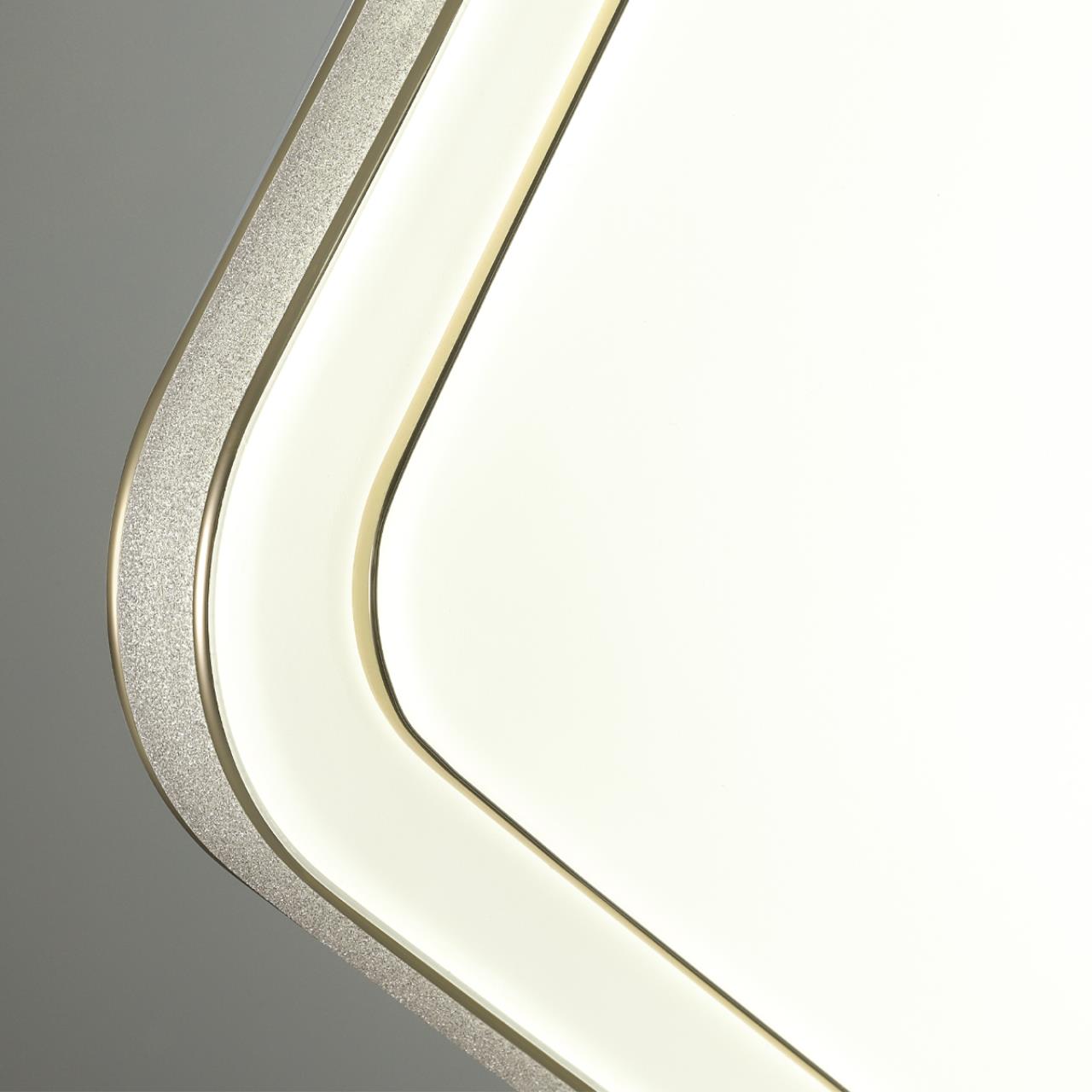 Cветильник 35*5 см, LED 30W, 4000 К, IP43, белый/серебристый/золотой, пластик Sonex Seva, 7613/CL