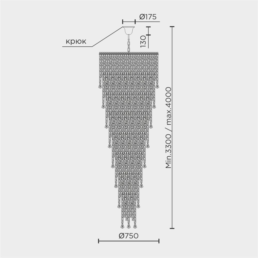 Подвесная люстра MODELUX ML.905.750 GD
