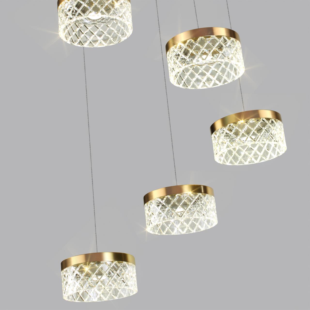 Люстра 50*50*150 см, 1 LED*30W, 4000 К, Odeon Light Fivre, античная бронза 5032/30L