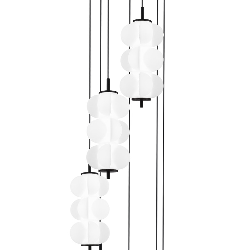 Каскадная люстра 55*200 см, LED, 8W,  3000К, ST-Luce TALISMAN SL6121.403.07 черный
