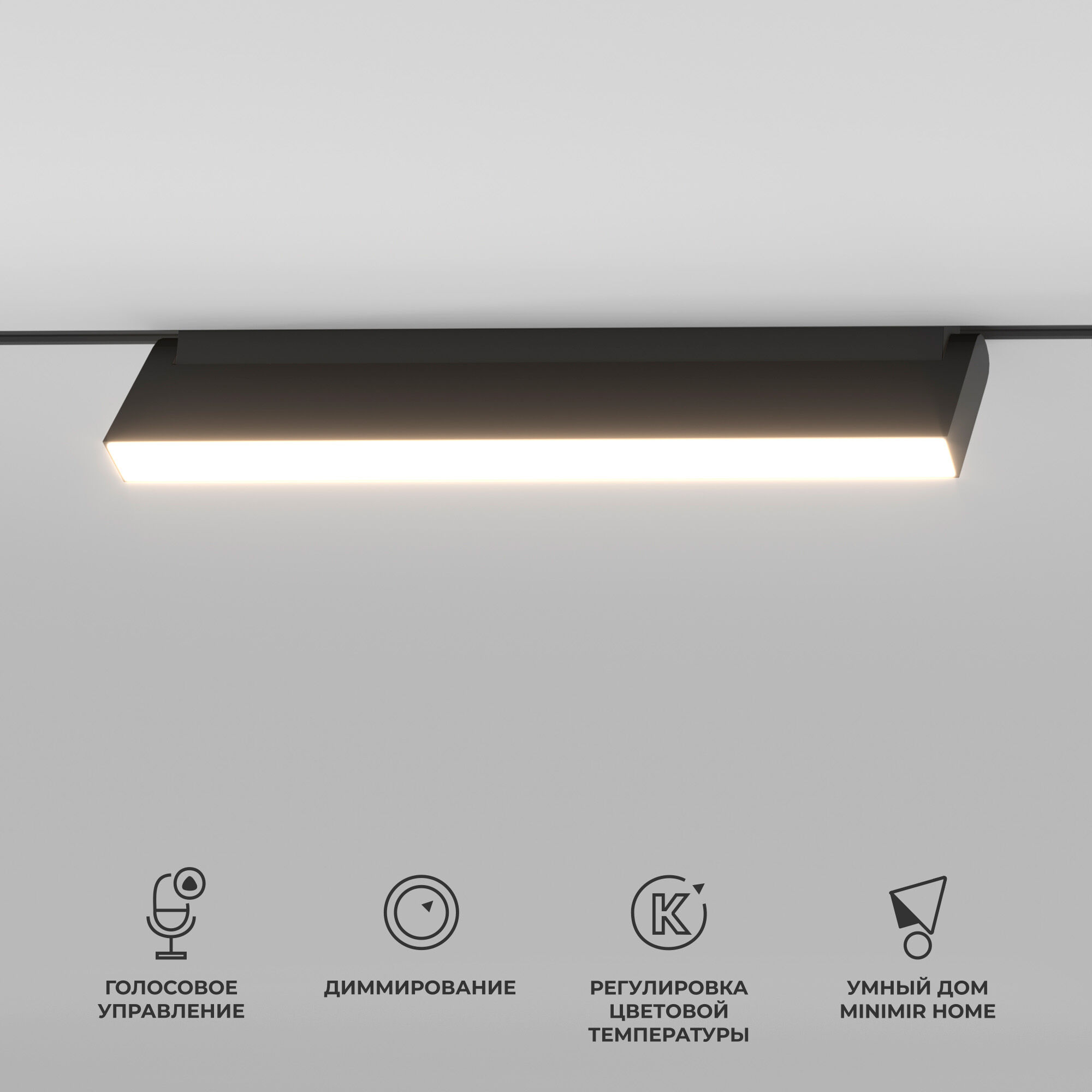 Трековый светильник LED 18W, 2700~6500 К, 10,1*32,7*2,3 см, черный, Elektrostandard Slim Magnetic 85083/01