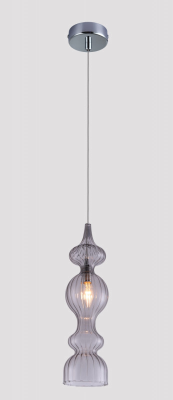 Светильник подвесной 13 см, Crystal Lux IRIS SP1 A SMOKE Хром