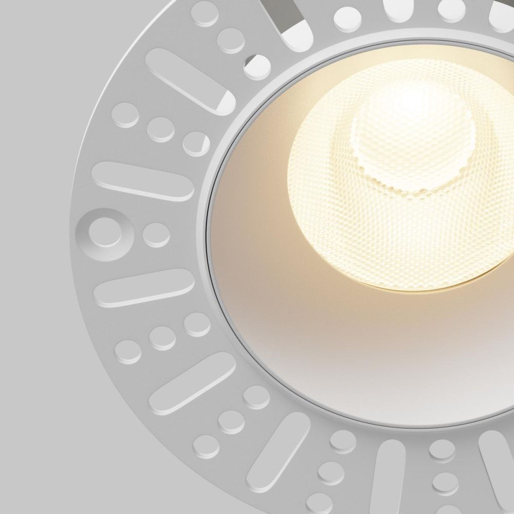 Встраиваемый светильник 10 см, 15W, 3000K, Maytoni Technical Dip DL121-15W-3K-TRS-W, белый