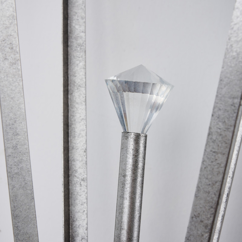 Бра Favourite Lampion 4002-1W, D185*W160*H525, вытянутый античного серебра, грани декоративного хрустального элемента эффектно переливаются в лучах света, лампу GU10 можно менять