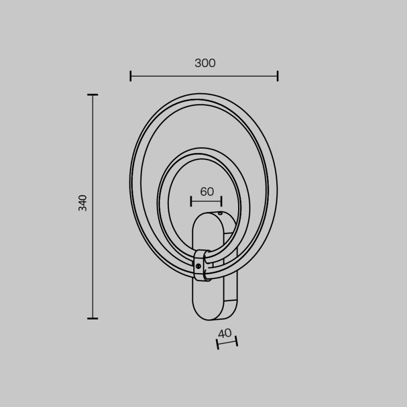 Бра 4*30*34 см, LED, 3000К, Maytoni LINK MOD357WL-L16BS3K латунный