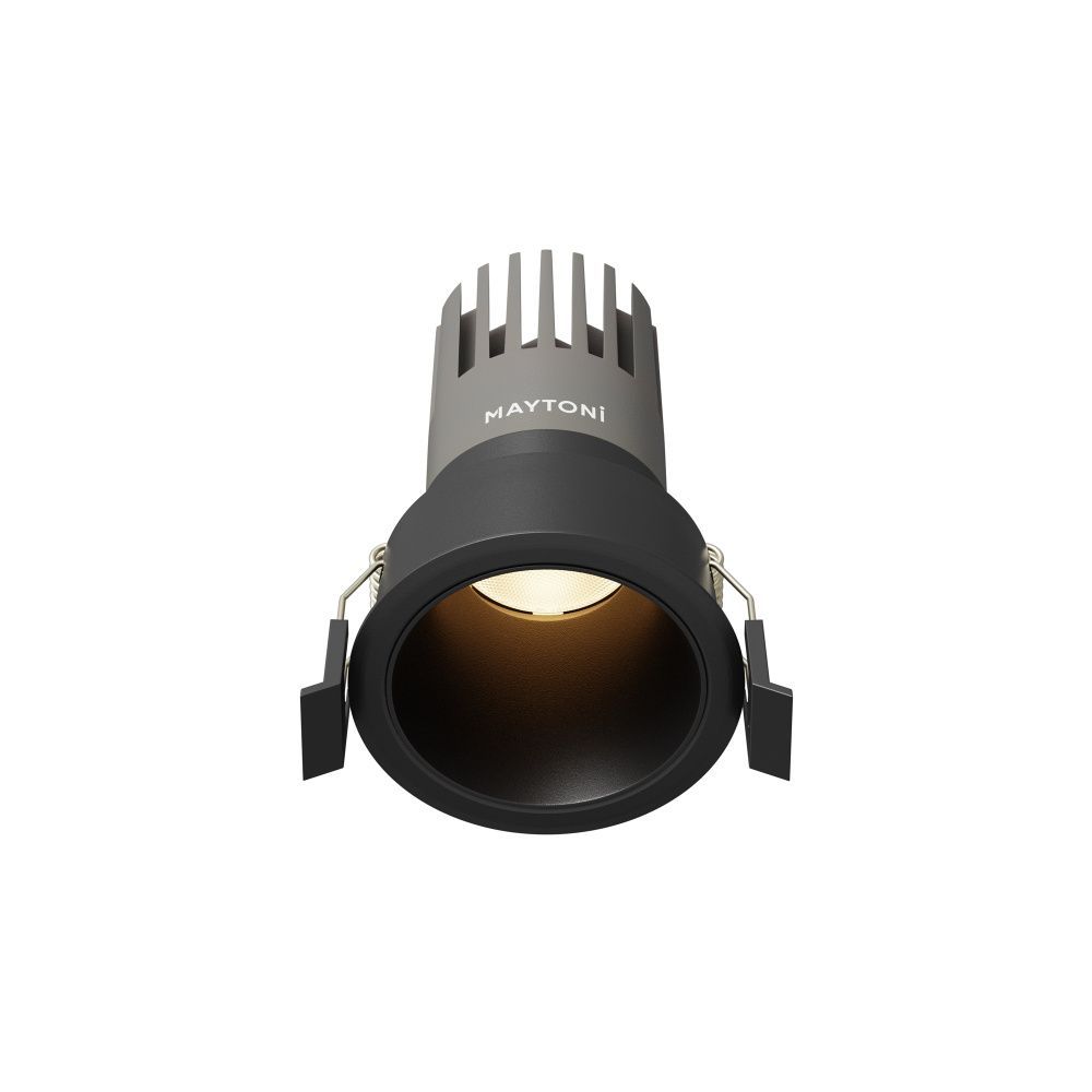 Встраиваемый светильник 7*10 см, вр 6 см, *LED*10W, 3000K, Maytoni Dip DL116-10W-3K-B, Черный