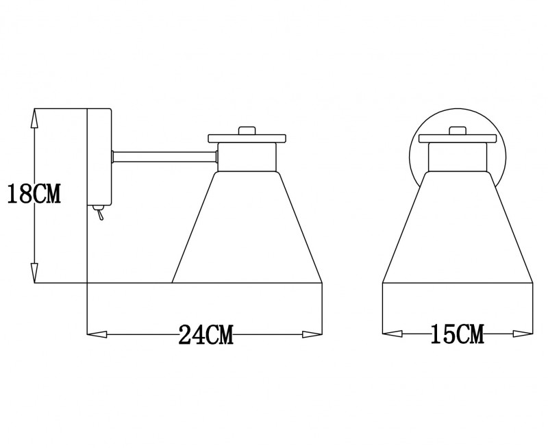 Настенное бра Arte Lamp Tyler A1031AP-1WH, белый-дерево